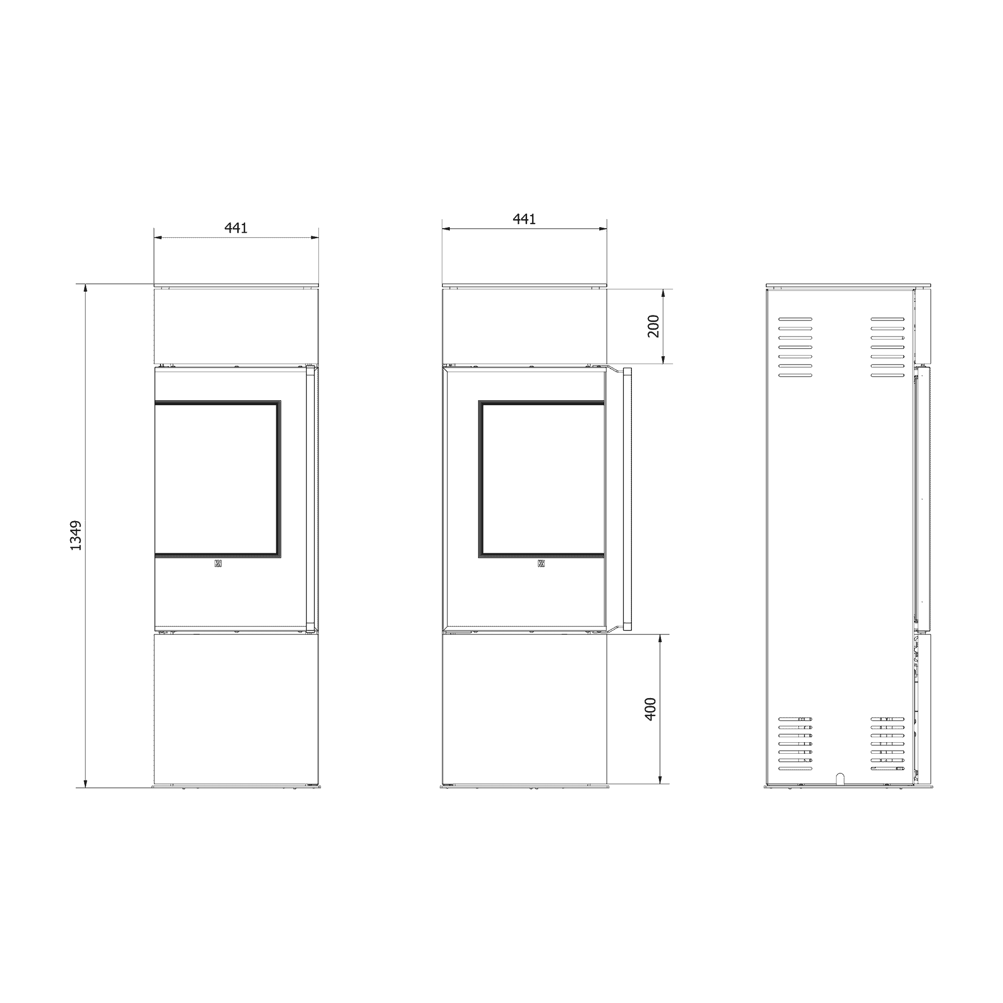 MODENA/S/L/E/A - biokominek automatyczny wolnostojący w spieku Seta Liquorice