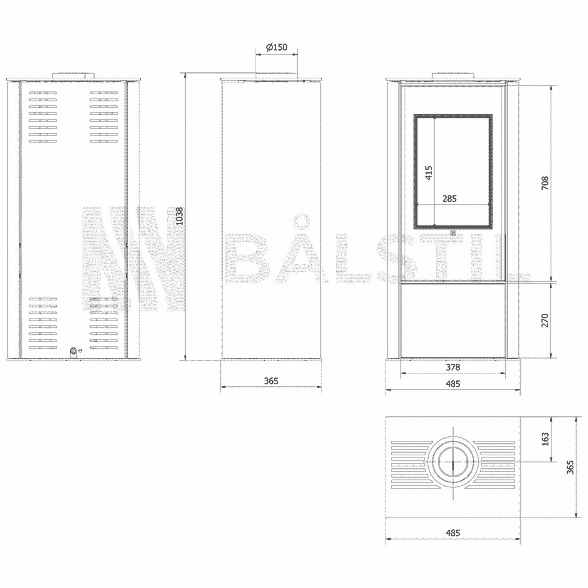 AKNA freistehender Gaskamin