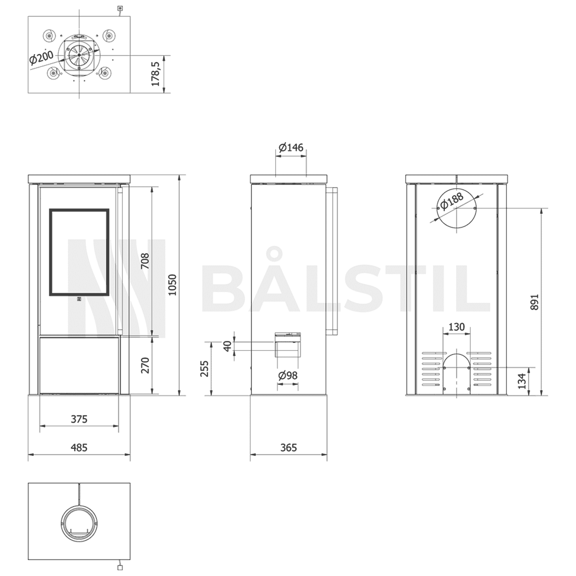 Technische tekening 2 - Bålstil Akna