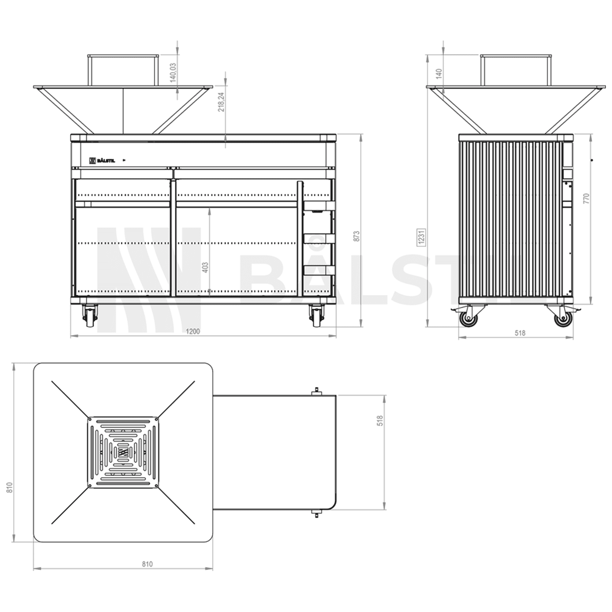 Großer Gartengrill mit Holzfeuerstelle