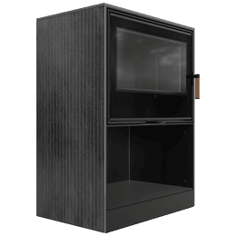 FORLI/80 in black Thermotec with Seta Liquorice sintered stone