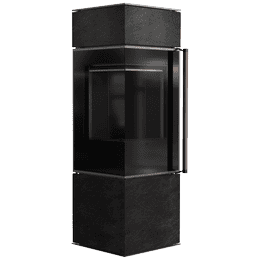 MODENA 135 Automatischer Bio-Kamin mit Seta Liquorice Sinterquarz