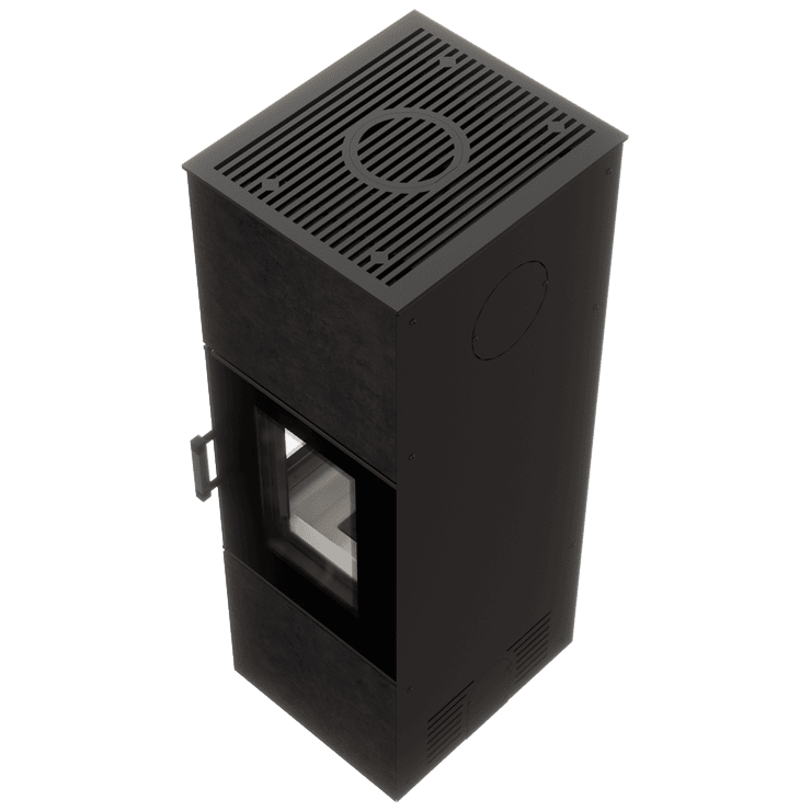 Freistehender Stahlofen AXAM, Sintermantel FOKOS GRAFITE