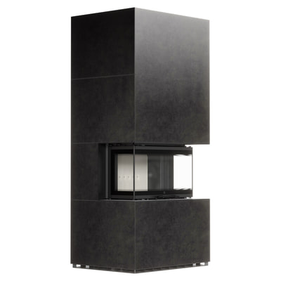 MILANO 680/280 Air Fireplace in Fokos Grafite Sintered Quartz
