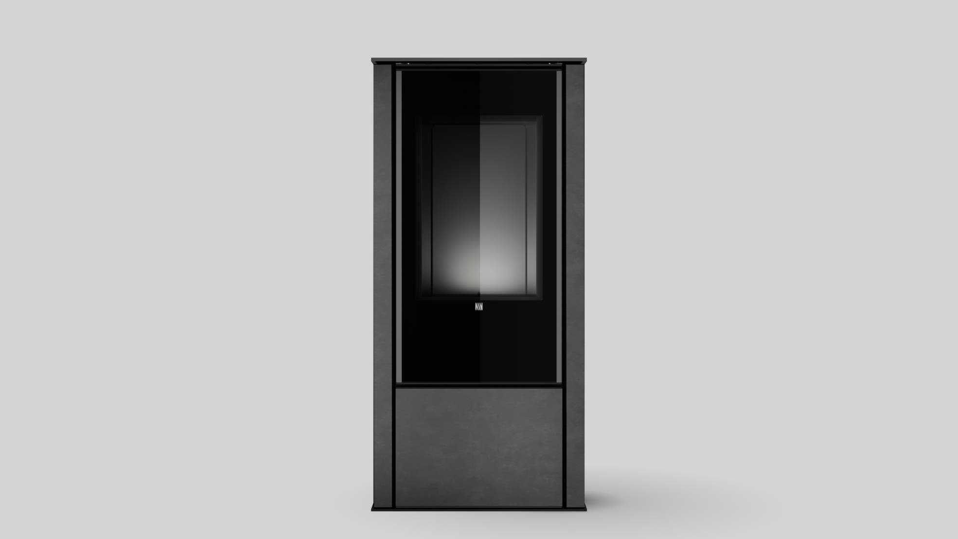 Automatischer Bio-Kamin mit Fokos Grafite Sinterquarz