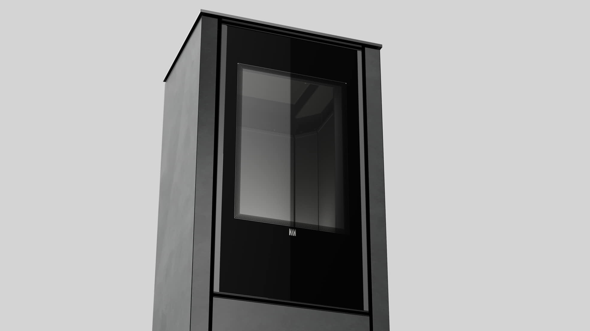 Automatischer Bio-Kamin mit Fokos Grafite Sinterquarz