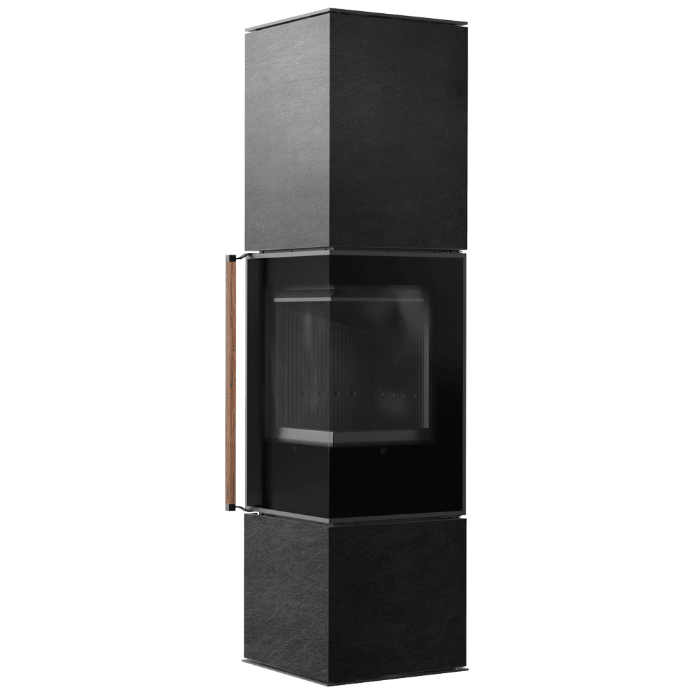 Piec wolnostojący Modena 175, 7kw, prawa, czarny termotec