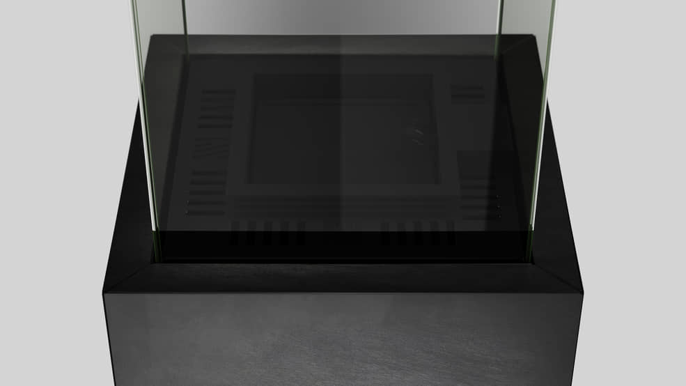 FALO Gasheizer aus Seta Liquorice Sinterquarz