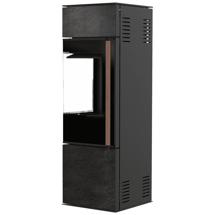 MODENA 135 Automatischer Bio-Kamin mit Seta Liquorice Sinterquarz