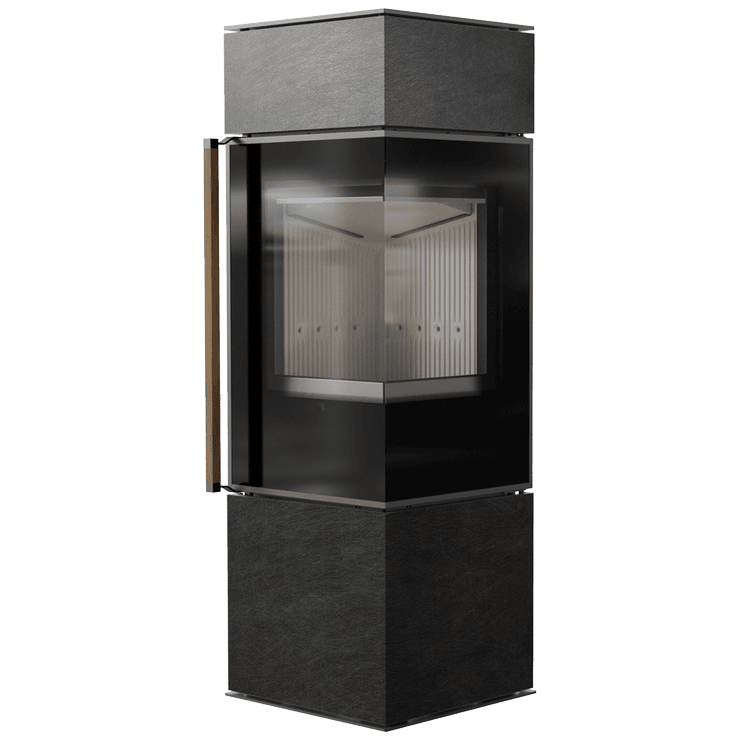 Free-standing stove Modena 135, 7 kW, right, white thermotec