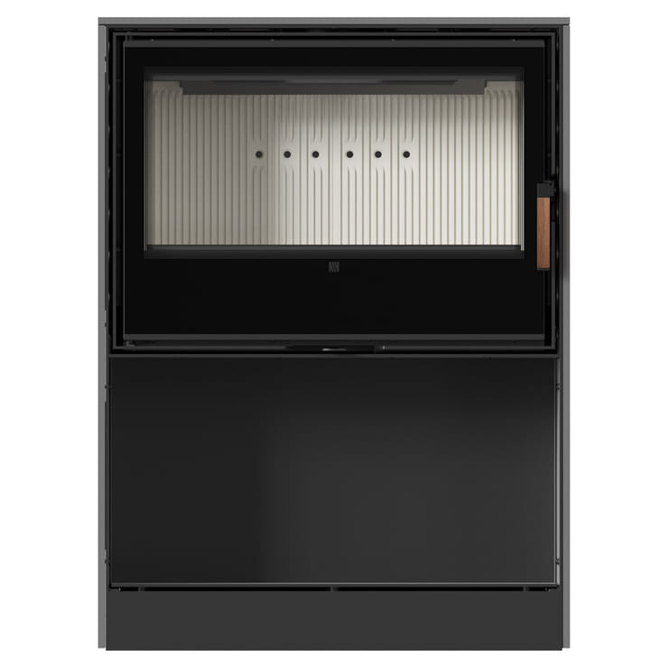 Freistehender Kaminofen FORLI/95 aus Fokos Grafite Sinterquarz