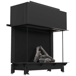 Gas fireplace BÅLSTIL LUSSO 130/75 left right propane 12 kW ∅ 130/200