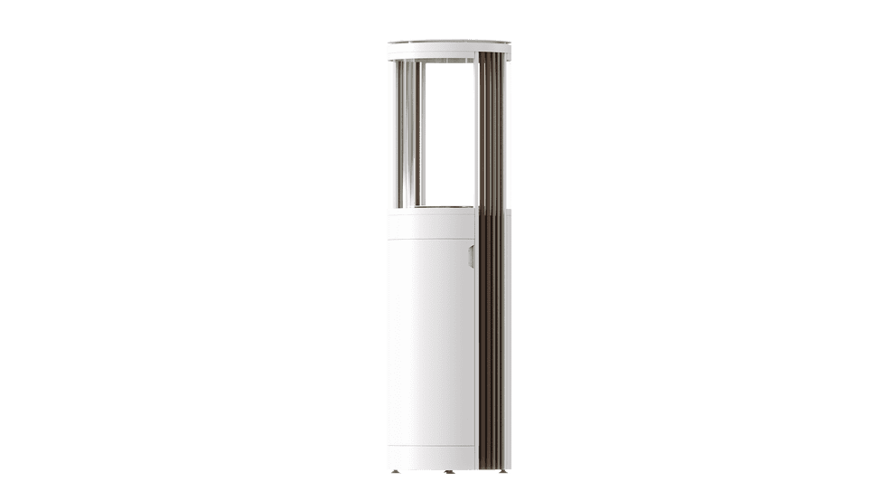 BS SIGARO v2 white body, marrone accessories (RAL 4601)