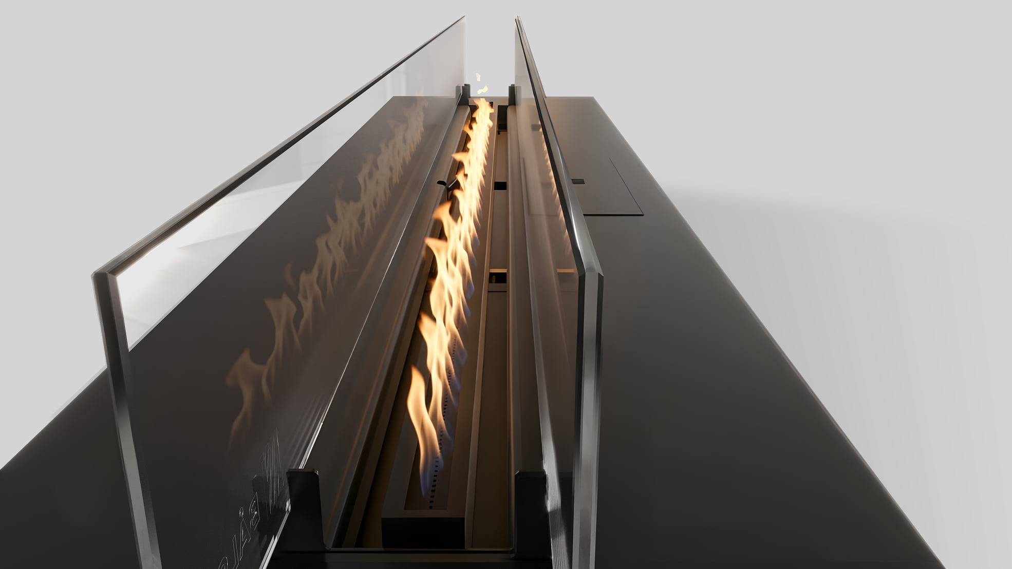 Automatischer Bioethanol-Brenneinsatz mit 1000 mm Brennerlänge