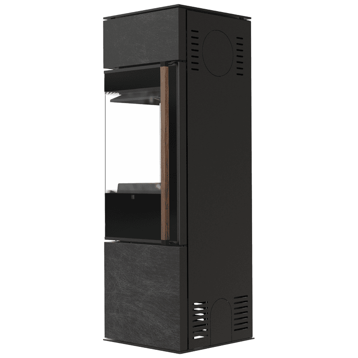 Free-standing stove Modena 135, 7 kW, left, white thermotec | Balstil