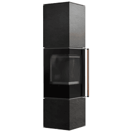 Free-standing stove Modena 175, 7 kW, left, black thermotec