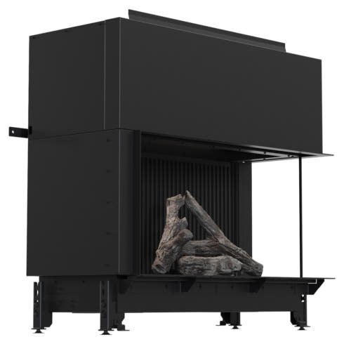 Gas fireplace BÅLSTIL LUSSO 130/55 right propane butane 11 kW ∅ 130/200