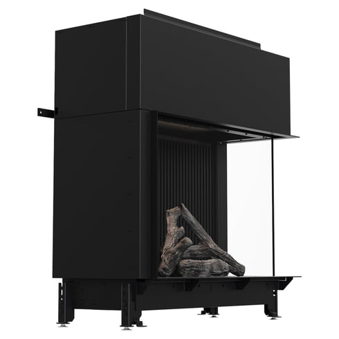 Gas fireplace BÅLSTIL LUSSO 130/55 right natural gas 12,5 kW ∅ 130/200