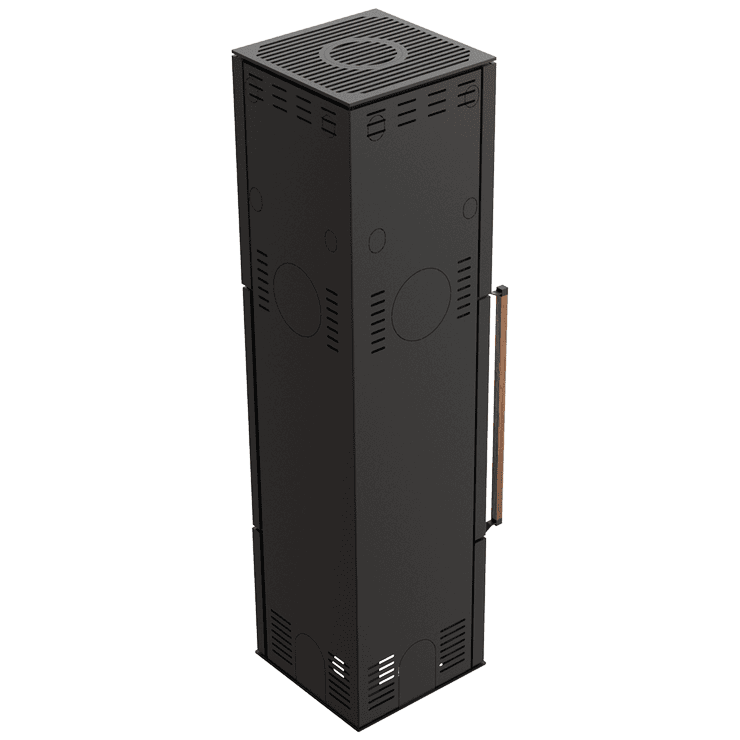 Piec wolnostojący Modena 175, 7kw, prawa, czarny termotec