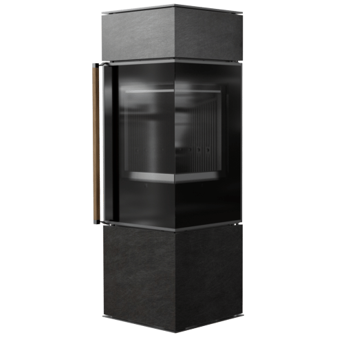 Free-standing stove Modena 135, 7 kW, right, black thermotec
