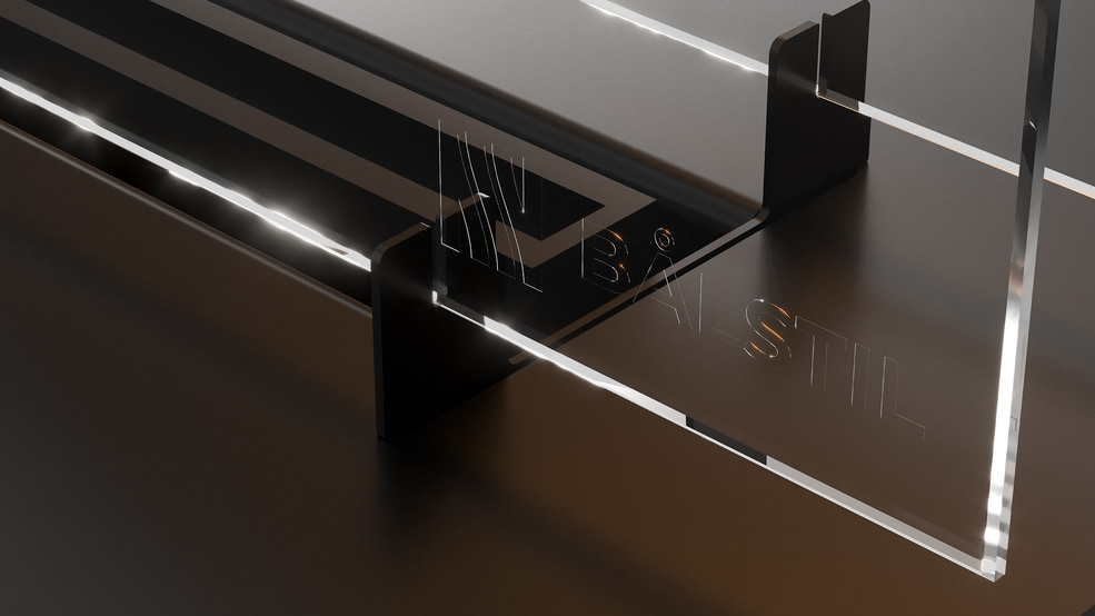 Automatischer Bioethanol-Brenneinsatz mit 1000 mm Brennerlänge