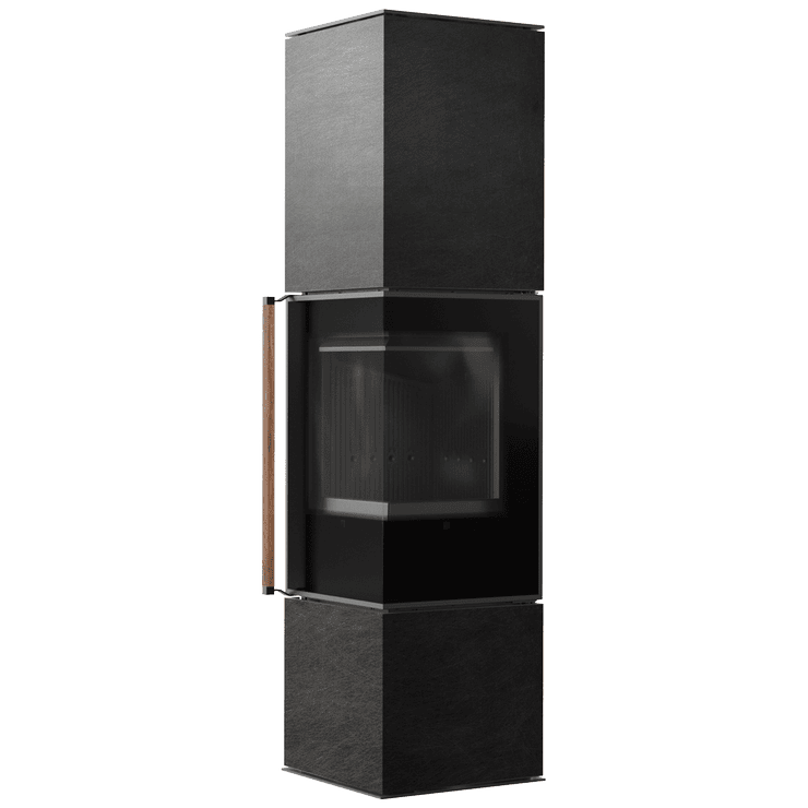 Piec wolnostojący Modena 175, 7kw, prawa, czarny termotec