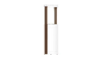 BS SIGARO v2 white body, marrone accessories (RAL 4601)
