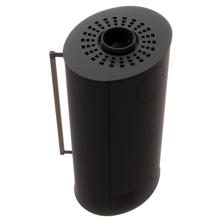 Piec wolnostojący stalowy ULV z czarnym wyłożeniem