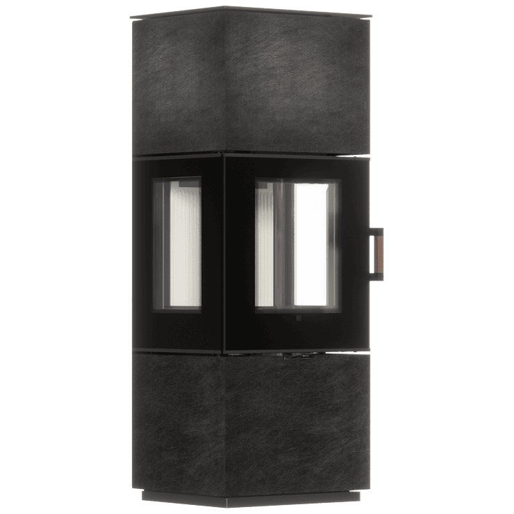 Freestanding steel stove AXAM sintered casing SETA LIQUORICE