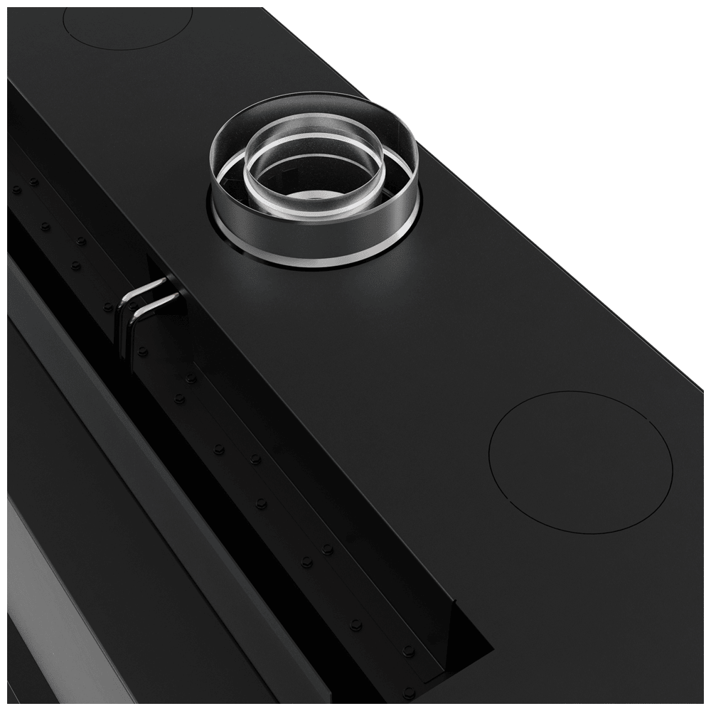 Gas fireplace BÅLSTIL LUSSO 130/55 left right natural gas 12,5 kW ∅ 130/200