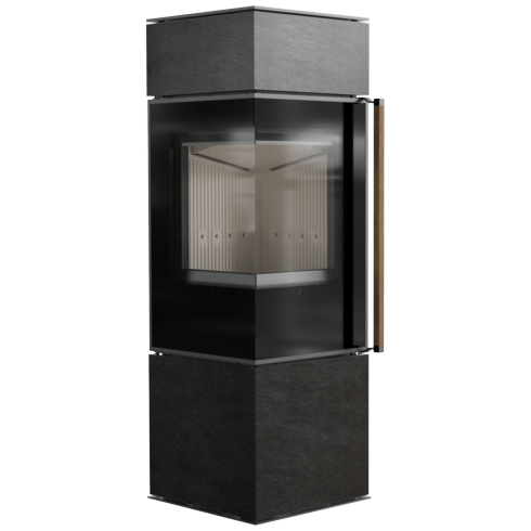 Free-standing stove Modena 135, 7 kW, left, white thermotec