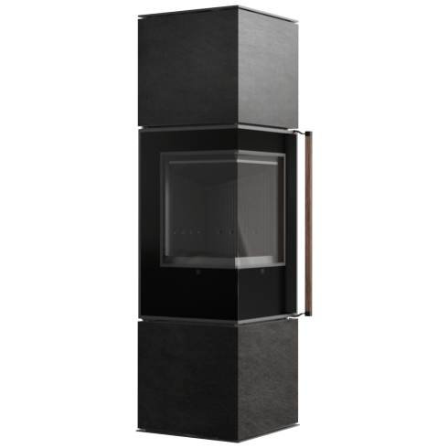 Free-standing stove Modena 155, 7 kW, left, black thermotec