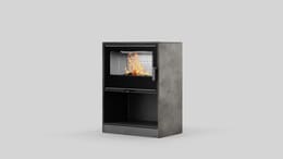 FORLI/80 Freestanding Stove in Calce Nero Sintered Quartz