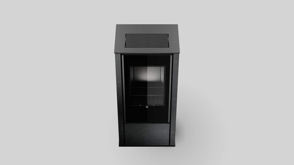 Automatischer Bio-Kamin mit Fokos Grafite Sinterquarz