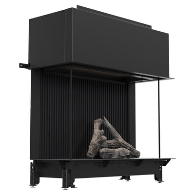 Gaskamin BÅLSTIL LUSSO 130/75 links rechts Naturgas 12,5 kW ∅ 130/200