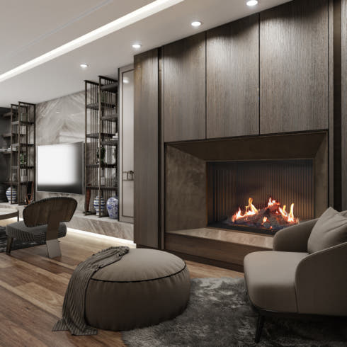 Gas fireplace BÅLSTIL LUSSO 130/75 propane butane 11 kW ∅ 130/200