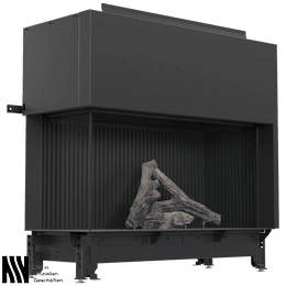 Gaskamin BÅLSTIL LUSSO 130/55 links Naturgas 12,5 kW ∅ 130/200