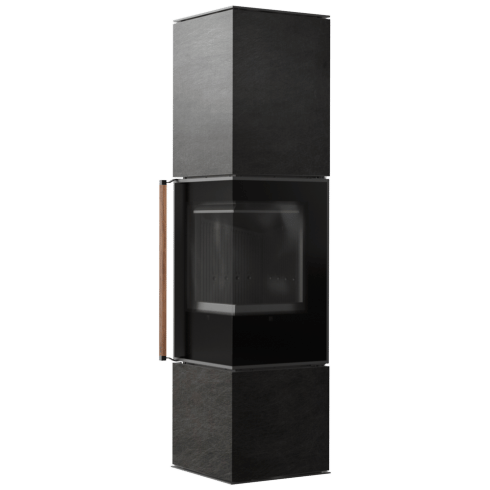 Free-standing stove Modena 175, 7 kW, right, black thermotec