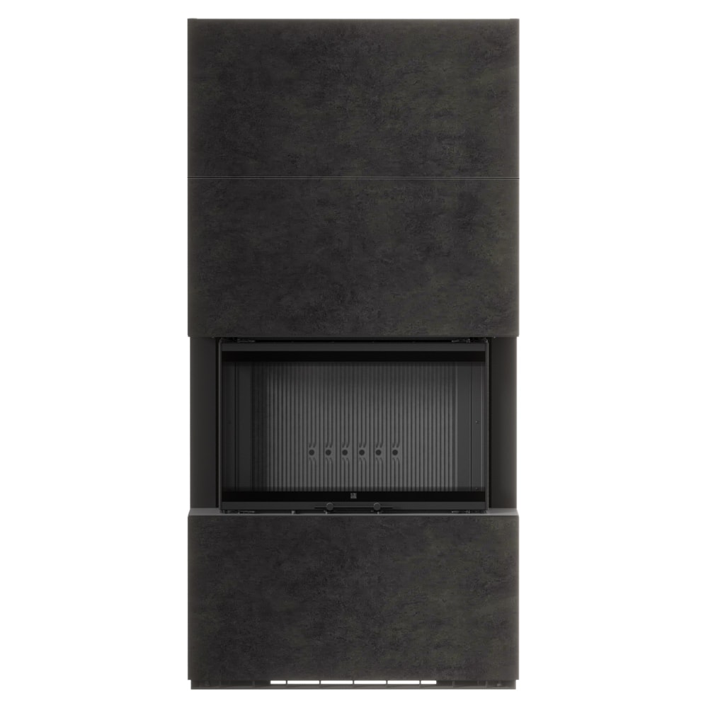 Luftkamin MILANO/800/400 Fokos Grafite schwarz termotec