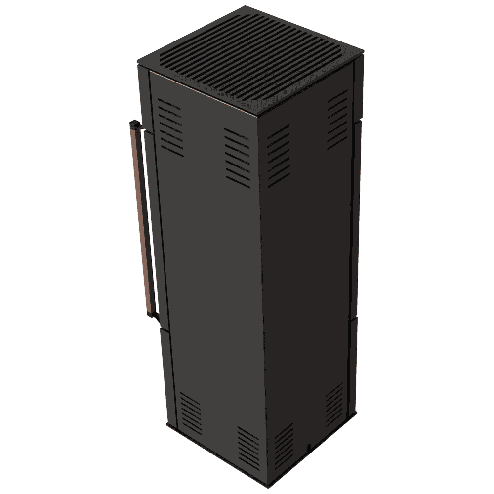 MODENA 135 Automatischer Bio-Kamin mit Seta Liquorice Sinterquarz