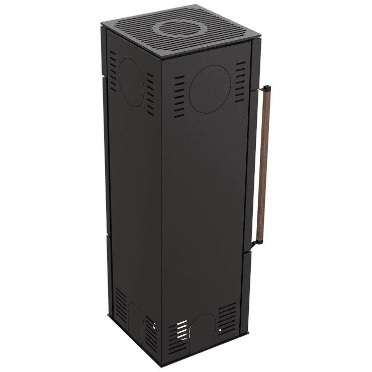 Free-standing stove Modena 135, 7 kW, right, white thermotec