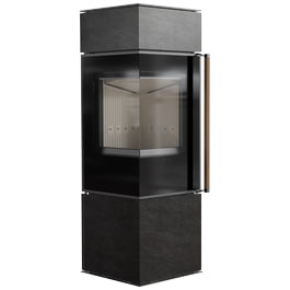 Free-standing stove Modena 135, 7 kW, left, white thermotec | Balstil