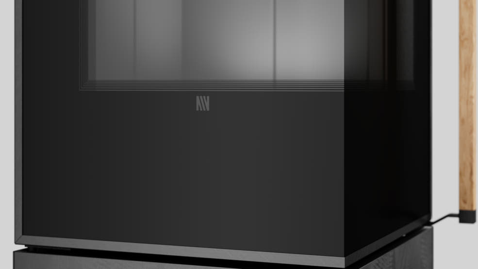 MODENA 135 Automatic Biofireplace with Seta Liquorice Sintered Quartz