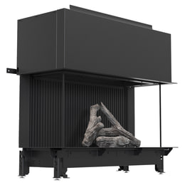 Gaskamin BÅLSTIL LUSSO 130/55 links rechts Naturgas 12,5 kW ∅ 130/200