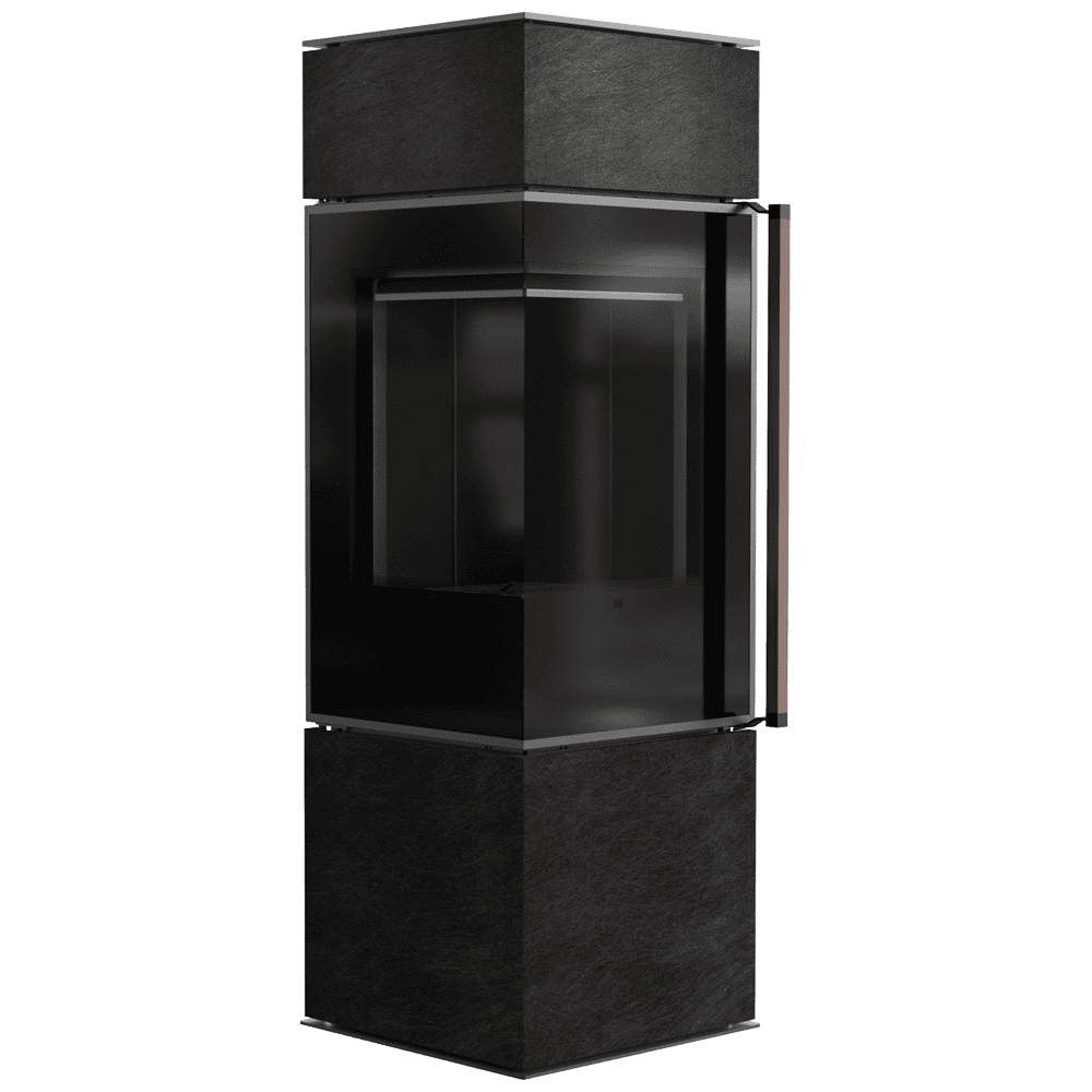 MODENA 135 Automatischer Bio-Kamin mit Seta Liquorice Sinterquarz