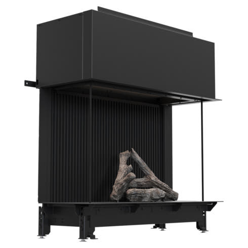Gas fireplace BÅLSTIL LUSSO 130/55 left right natural gas 12,5 kW ∅ 130/200