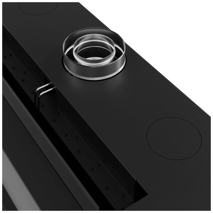 Gas fireplace BÅLSTIL LUSSO 130/55 left right natural gas 12,5 kW ∅ 130/200