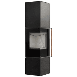 Free-standing stove Modena 175, 7 kW, left, white thermotec