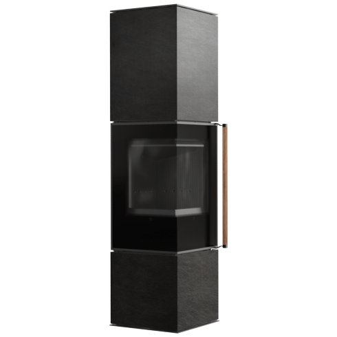 Free-standing stove Modena 175, 7 kW, left, black thermotec