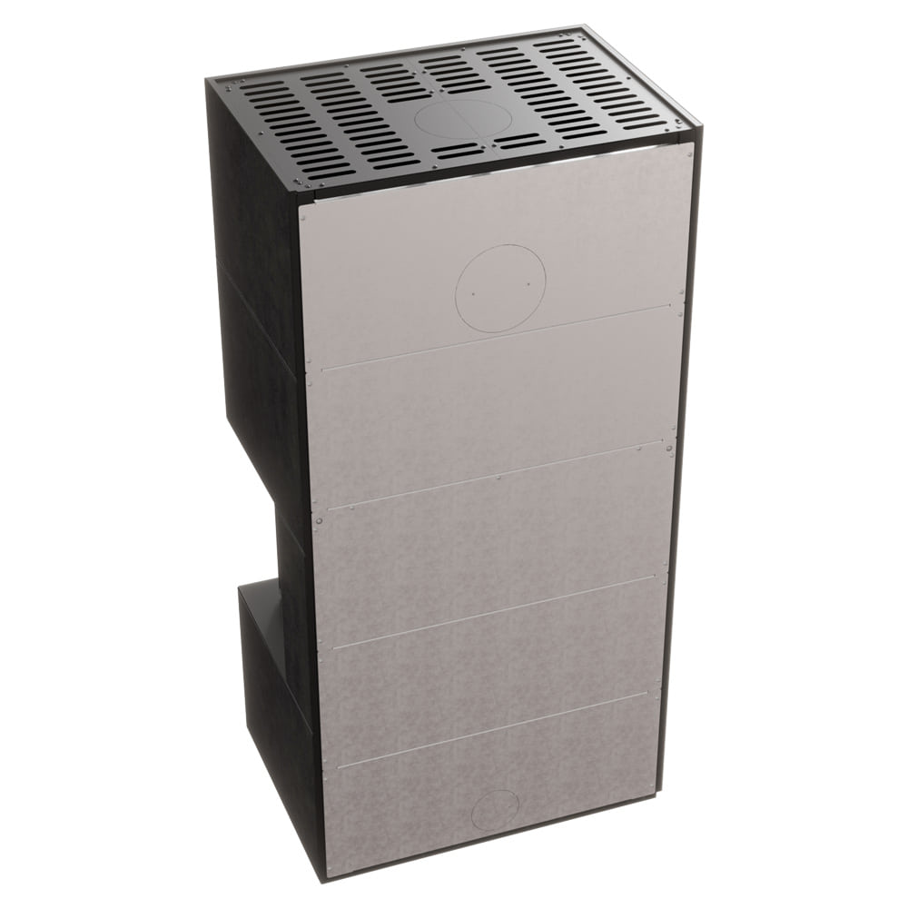 Luftkamin MILANO/800/400 Fokos Grafite schwarz termotec